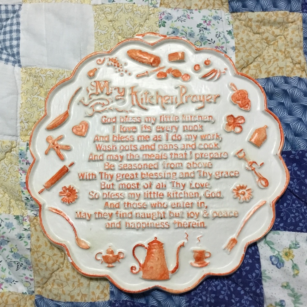 Vintage ‘My Kitchen Prayer’ Wall Decor